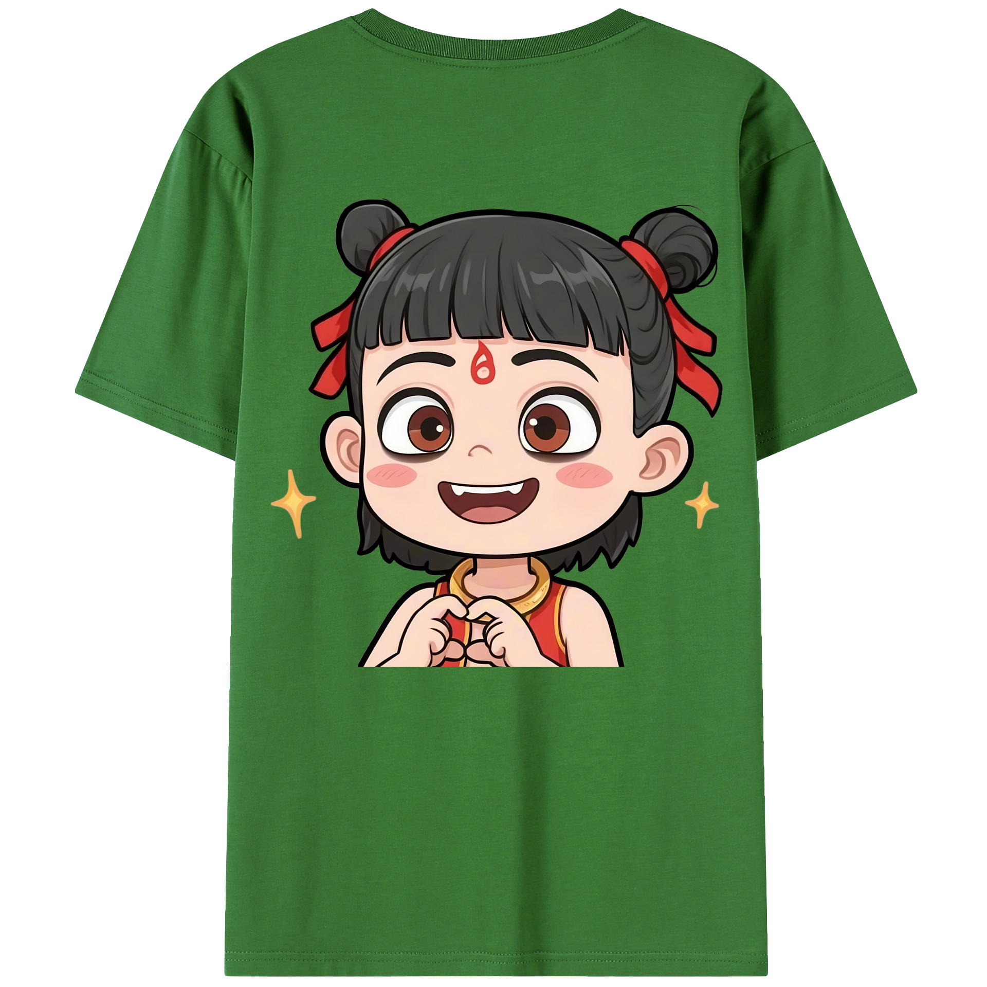 （画像用） Ne Zha 2 ナタ 魔童の大暴れ レディース半袖Tシャツ(バックプリント)